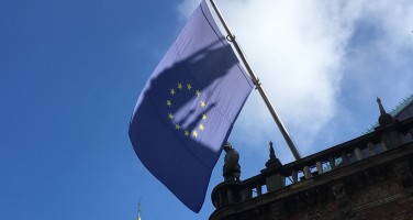 Europaflagge auf dem Rathaus in Bremen