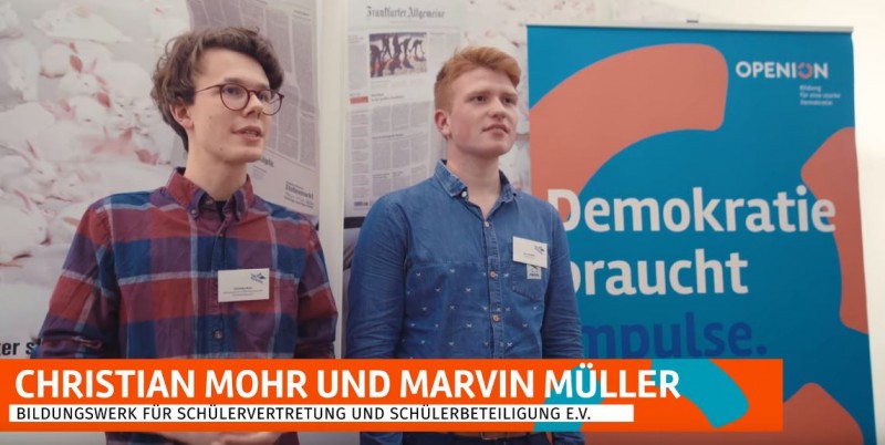 Christian Mohr und Marvin Müller im Interview zum Thema Demokratie in der Schule